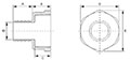 PEX Insert × FNPT Adapters - No Lead Brass 27600NL Series - Dimensions