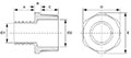 PEX Insert × MNPT Adapters - No Lead Brass 27500NL Series - Dimensions